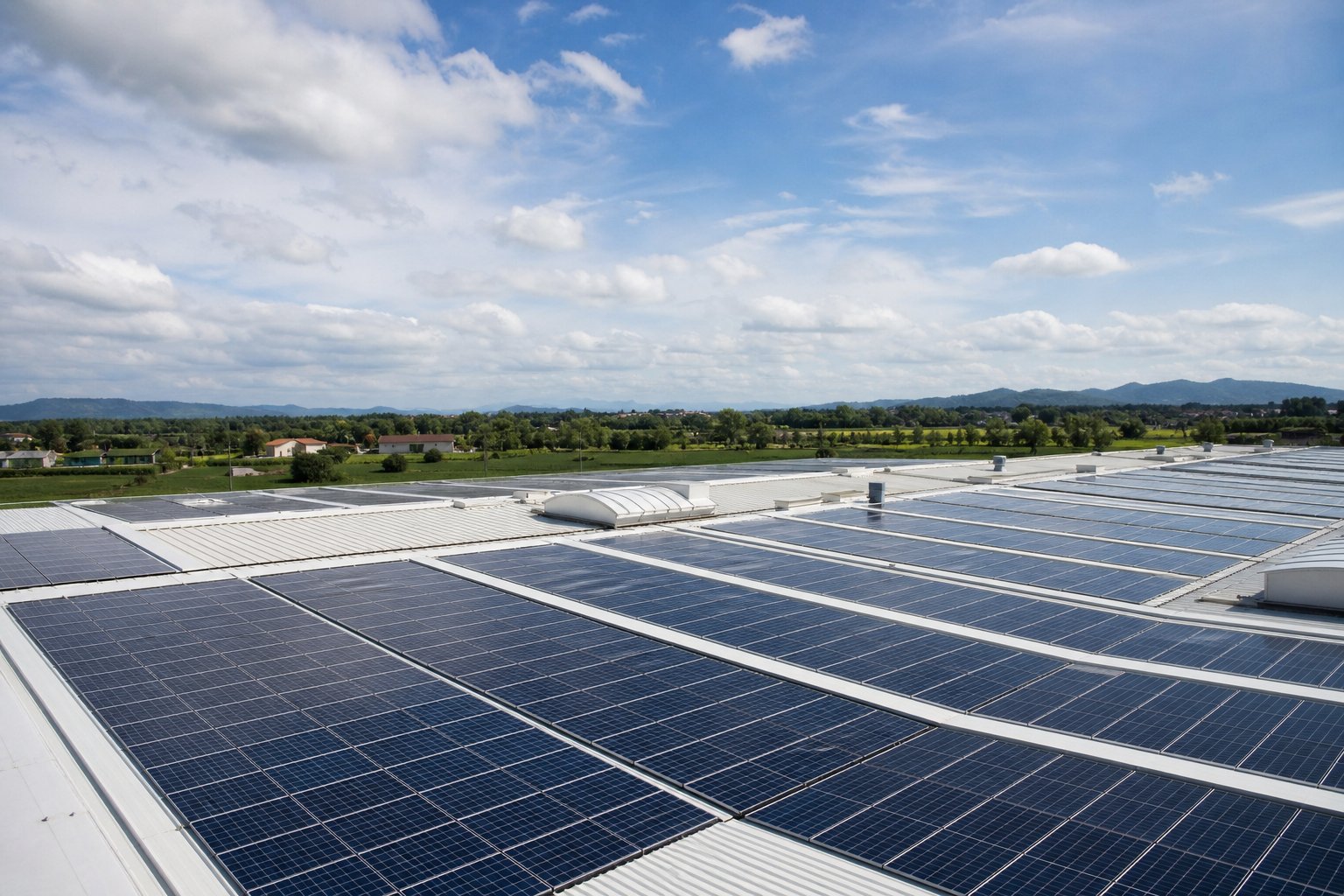 Impianto fotovoltaico industriale su capannone