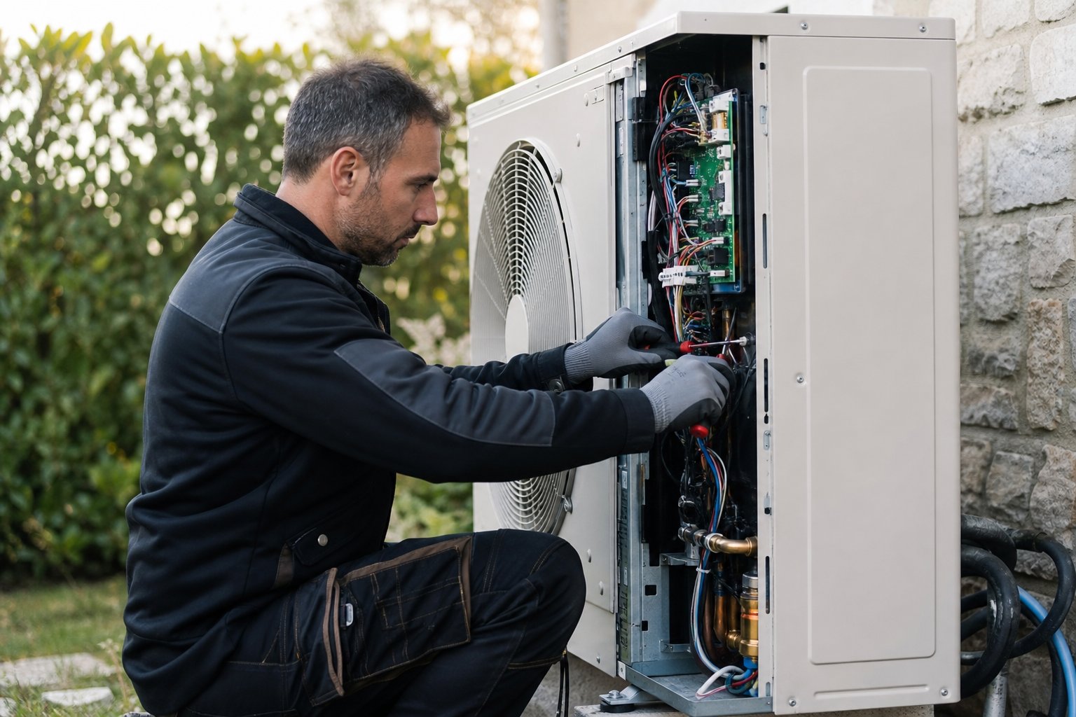 Manutenzione di una pompa di calore